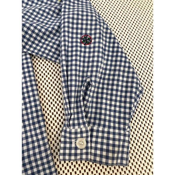 VINTAGE Teddi 1X Womens Top Button Shirt 80s Shoulder Pads Sail Boats GRANNYCORE - Picture 7 of 14